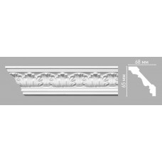Плинтус потолочный с орнаментом Decomaster 95018/50 (65х68х2400мм)