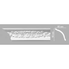 Плинтус потолочный с орнаментом Decomaster 95022/40 (80х80х2400мм)