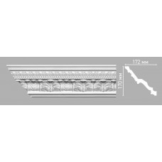 Плинтус потолочный с орнаментом Decomaster 95141/11 (170х172х2400мм)