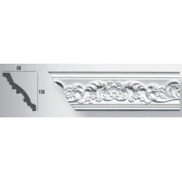 Плинтус потолочный с орнаментом Decomaster 95786/30 (100х88х2400мм)