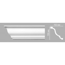 Плинтус потолочный гладкий Decomaster 96267/15 (150х152х2400мм)