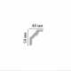 Потолочный плинтус гладкий Decomaster DP 18 (59*48*2400)