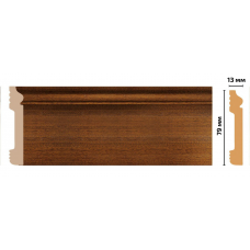 Цветной напольный плинтус Decomaster D005-75 (79*13*2400) ДМ