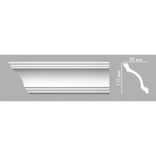 Плинтус потолочный гладкий Decomaster 96270/32 (115х95х2400мм)