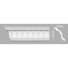 Плинтус потолочный с орнаментом Decomaster 95698/28 (130х102х2400мм)